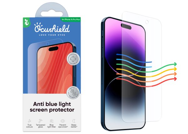 Anti Blue Light Tempered Glass for iPhone 14 Pro Max - Image 2