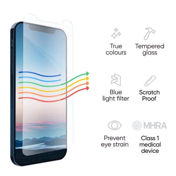 Anti Blue Light Tempered Glass for iPhone 12 Regular - Image 6